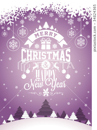 插图素材: vector merry christmas holiday and happy new year 查看