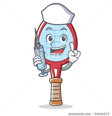 插图素材: nurse tennis racket character cartoon 查看全部