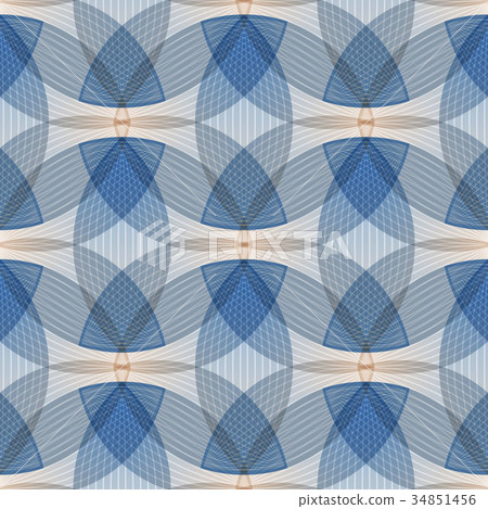 插图素材: abstract seamless blue pattern, geometric shapes