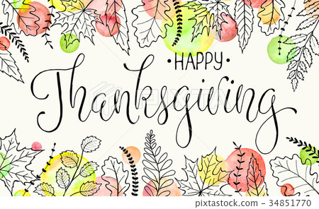插图素材: happy thanksgiving poster