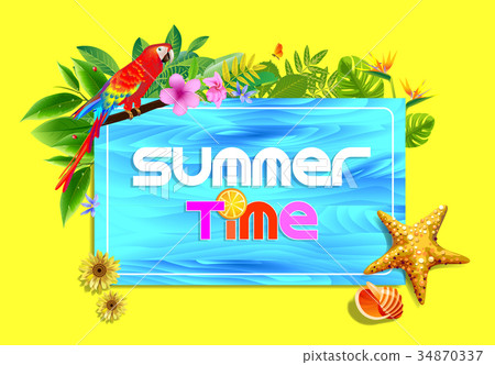 插图素材: enjoy summer time in holidays