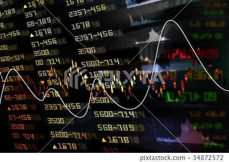 图库插图: stock market graph analysis