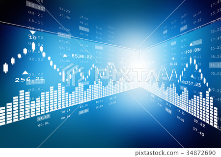 图库插图: stock market graph analysis