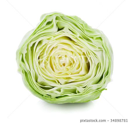 图库照片: pointed cabbage isolated on white background