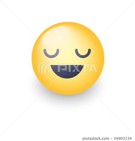 插图素材: fun cartoon emoji smiley icon face. happy smiling