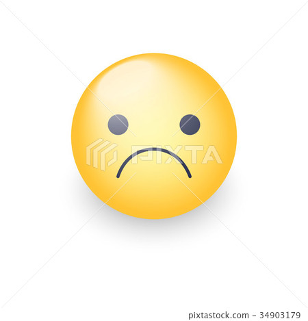 图库插图: worried vector cartoon emoji. frustrated