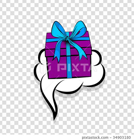 插图素材: gift box birthday picture pop art