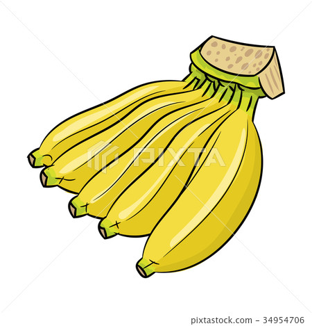 插图素材: isolated banana cartoon -vector illustration