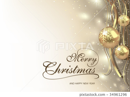 插图素材: merry christmas greeting card