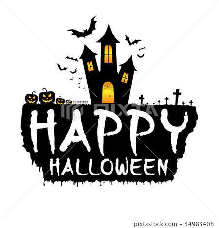 插图素材: happy halloween template design for banner