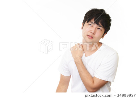 图库照片: 一个疲惫的表情的男人