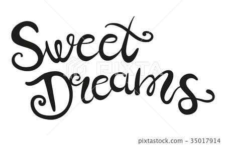 插图素材: sweet dreams lettering