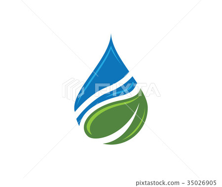 插图素材: water drop logo template