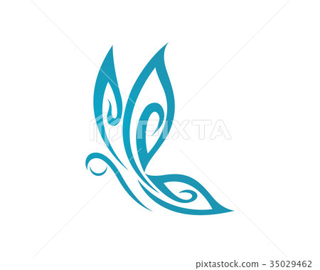 图库插图: butterfly logo template