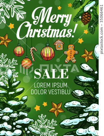 christmas sale and new year discount offer banner-插图素材