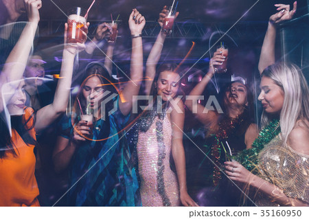 图库照片: new year dance party in night club