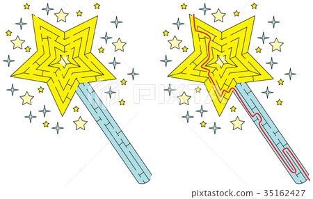 图库插图: easy magic wand maze