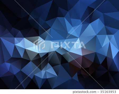 图库插图: vector polygon triangle background dark blue