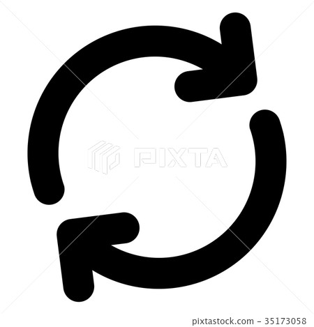 插图素材: refresh icon on white background