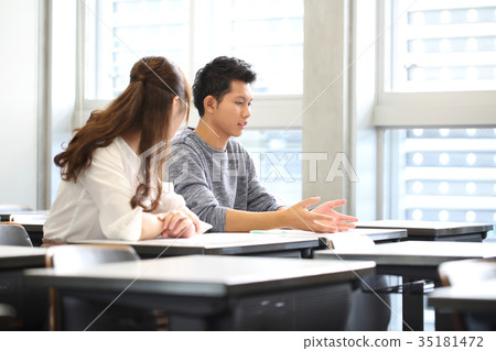 图库照片 大学生 校园生活 学习