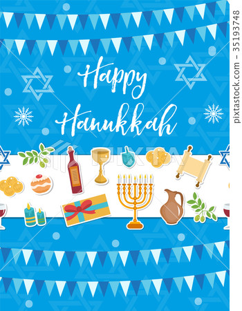 插图素材 happy hanukkah greeting card flyer poster 查看全部