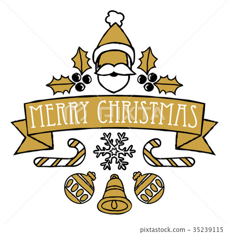 插图素材: merry christmas greetings seasonal design