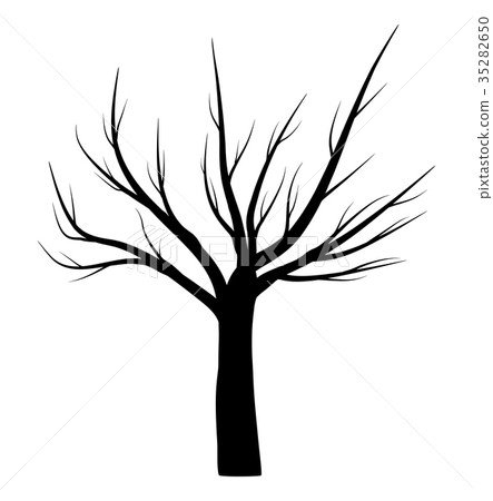 插图素材: bare tree winter vector symbol icon design.