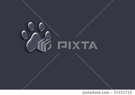 插图素材 狗足迹