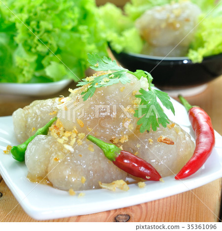 stock photo: tapioca balls with pork stuffed with various veget