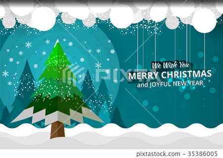 插图素材: merry christmas and happy new year