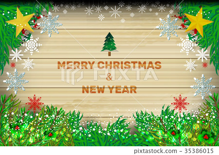 图库插图: merry christmas and happy new year