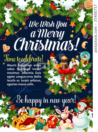 插图素材: merry christmas vector celebration greeting card