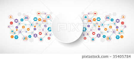 图库插图: social media vector background. network concept.