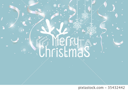 插图素材: merry christmas and happy new year
