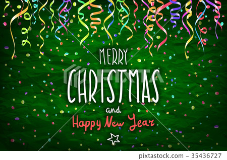 插图素材: vector merry christmas and happy new year