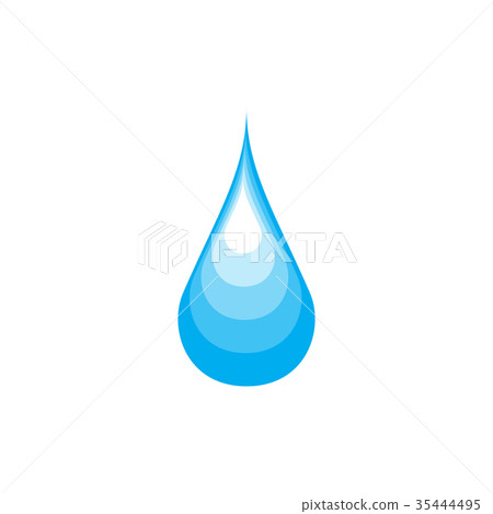 图库插图 blue drop vector icon