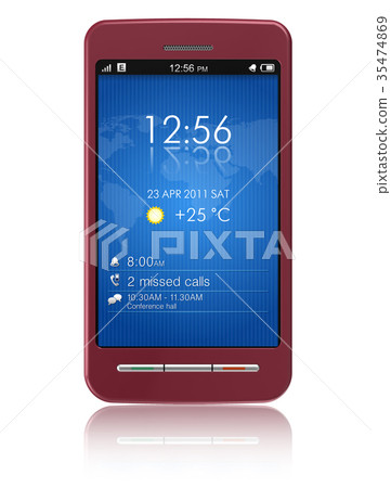 Touchscreen Smartphone Stock Illustration 35474869 PIXTA