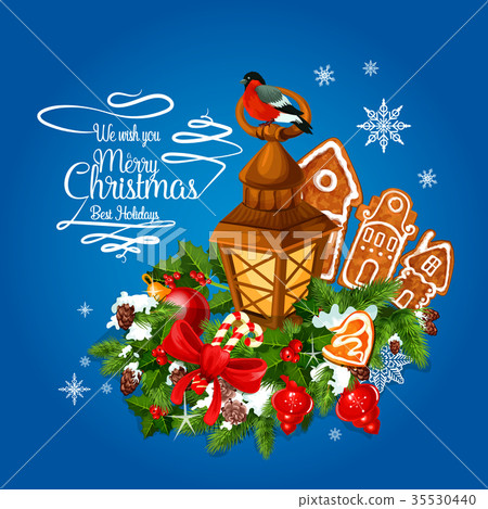 插图素材: merry christmas decoration vector greeting card