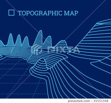 Topographical Map Of The Locality Vector Stock Illustration