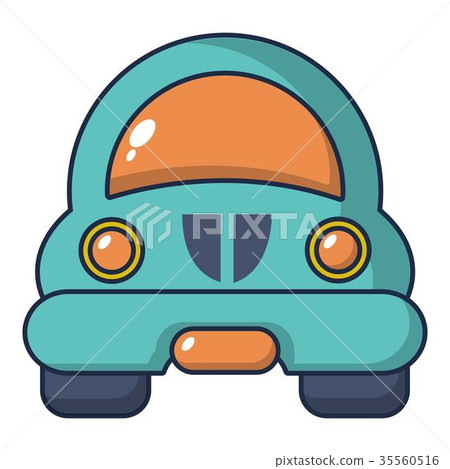 图库插图: toy car icon, cartoon style