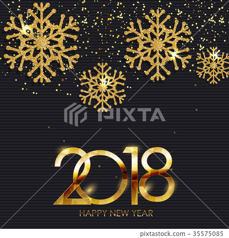 插图素材: 2018 new year and merry christmas background