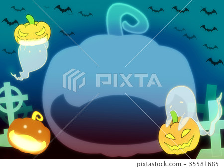 图库插图: 万圣节 南瓜 幽灵