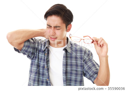 图库照片: 一个疲惫的表情的男人