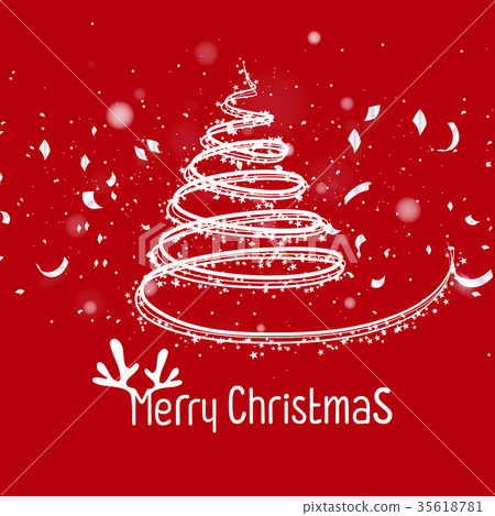 插图素材: merry christmas and happy new year