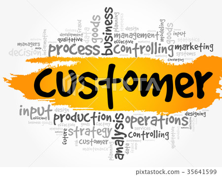 插图素材: customer word cloud collage