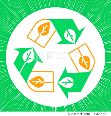 图库插图: recycle sign environment
