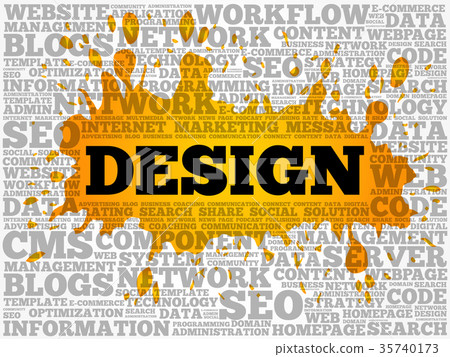 插图素材: design word cloud collage