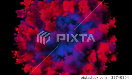 插图素材: colorful smoke on black background