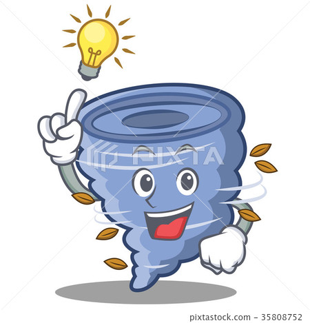 插图素材: have an idea tornado character cartoon style