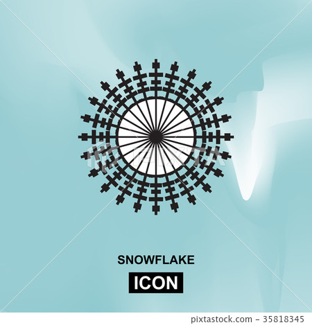 插图素材: snowflake logo. snow icon